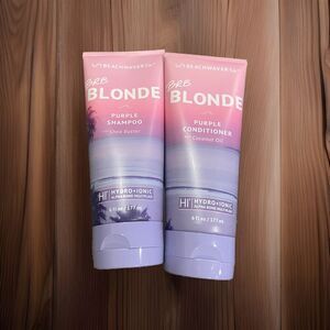 Beachwaver Co BRB Blonde Purple Shampoo & Conditioner w Shea Butter 6 fl oz NEW